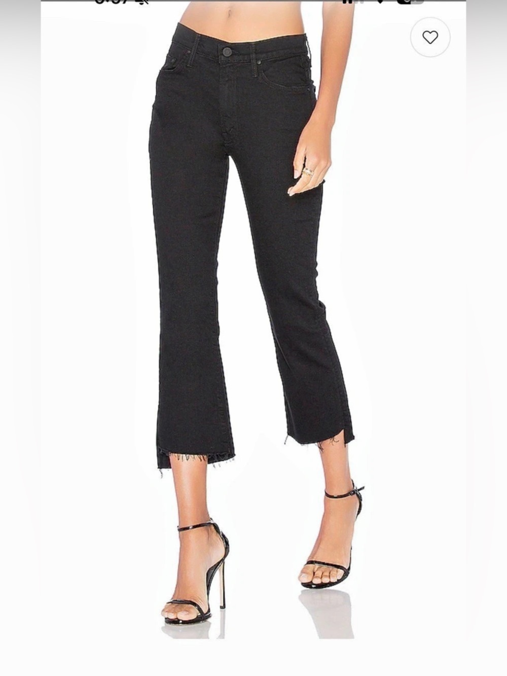MOTHER Insider Crop Step Fray Jeans in Not Guilty